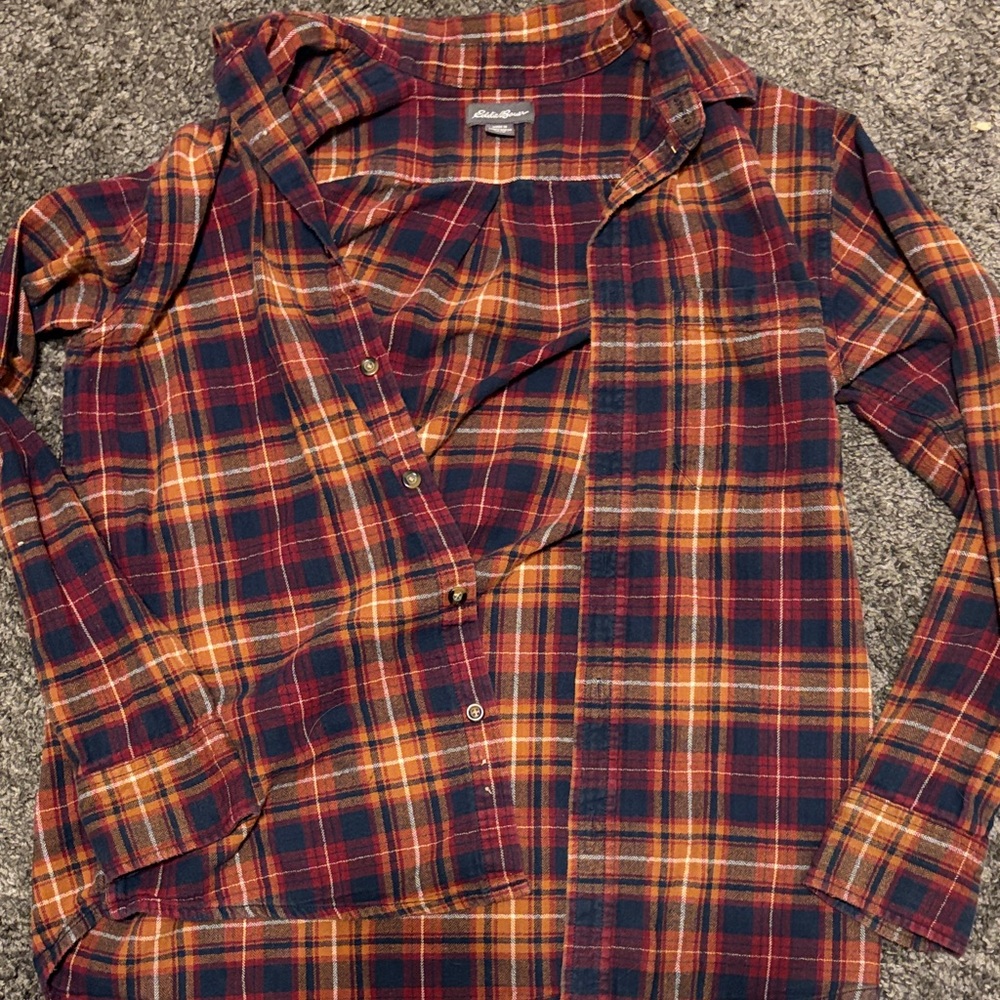 Eddie Bauer Plaid Button-Up Shirt